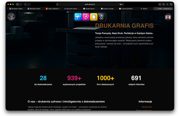 zrzut ekranu strony drukarnia.gliwice.pl