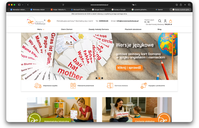 zrzut ekranu strony wczesnaedukacja.pl